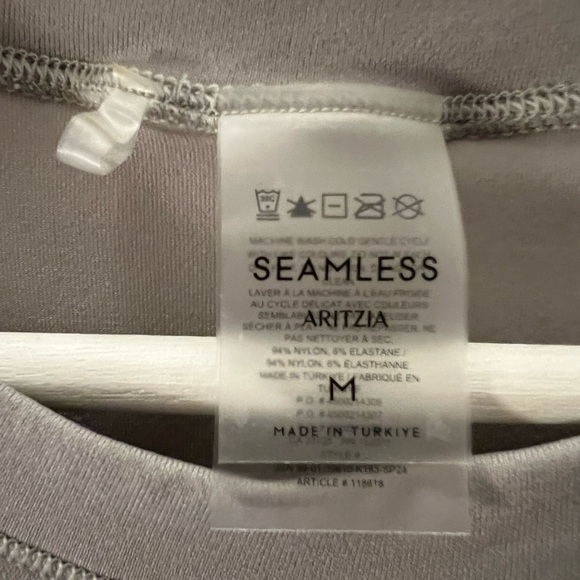 Aritzia Taupe Short Sleeve Tee - Picture 3 of 3